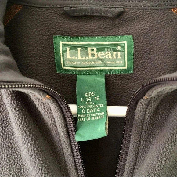 L.L. Bean Kids Unisex Full Zip Fleece Coat Jacket Size Large - Picture 3 of 4
